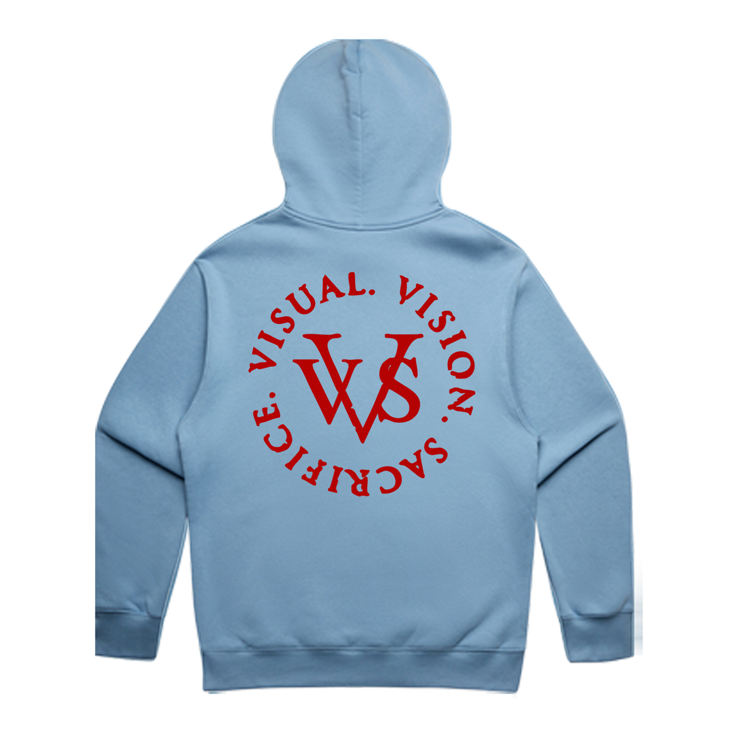 "Tri Logo" VVS Carolina/Red Hoodie