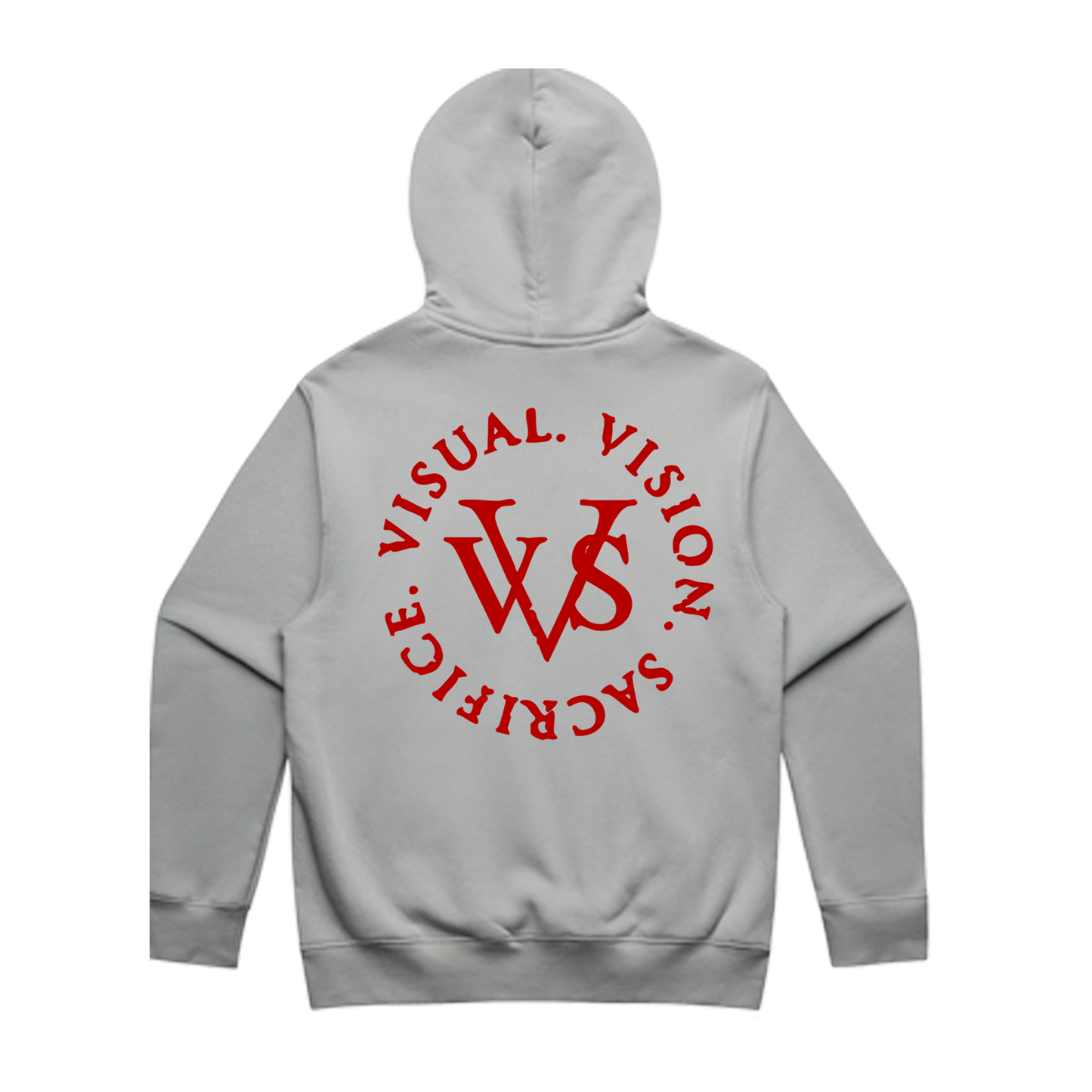 "Tri Logo" VVS Grey/Red Hoodie