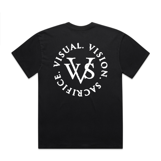 "Tri Logo" VVS Black Tee