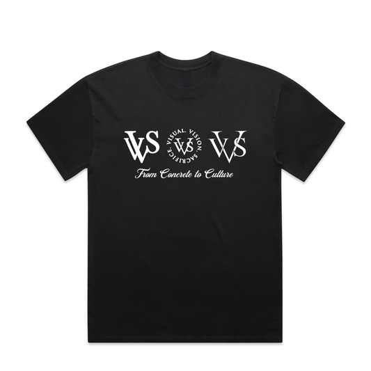 "Tri Logo" VVS Black Tee