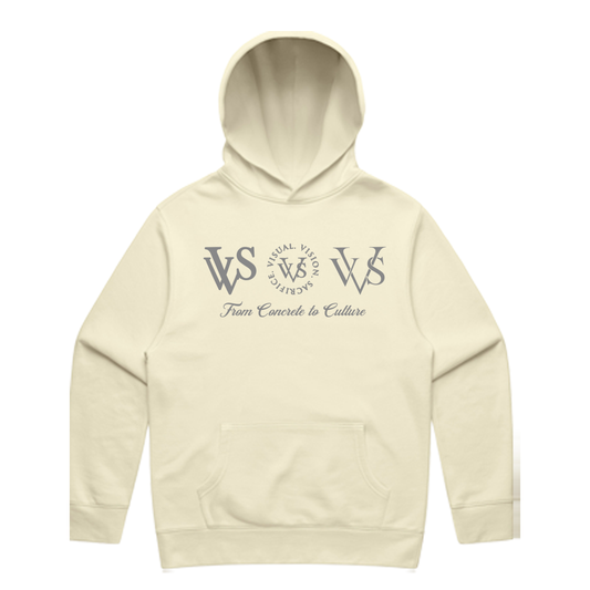 "Tri Logo" VVS Cream/Grey Hoodie