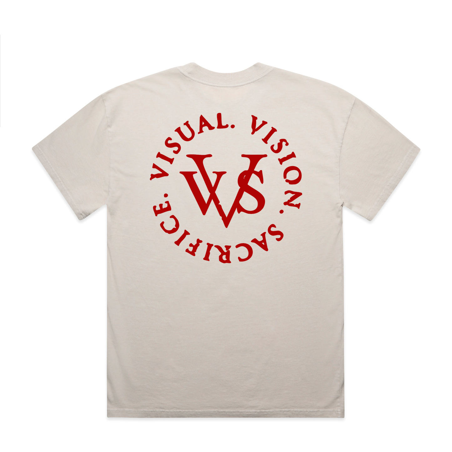 "Tri Logo" VVS Cream/Red Tee