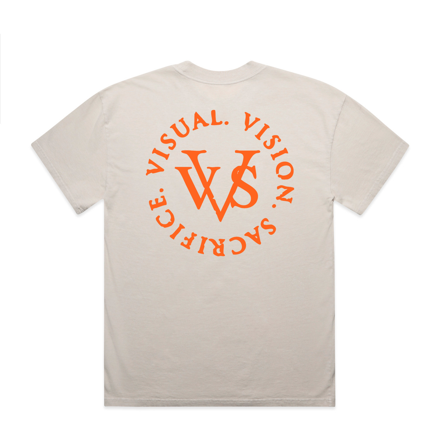 "Tri Logo" VVS Cream/Orange Tee