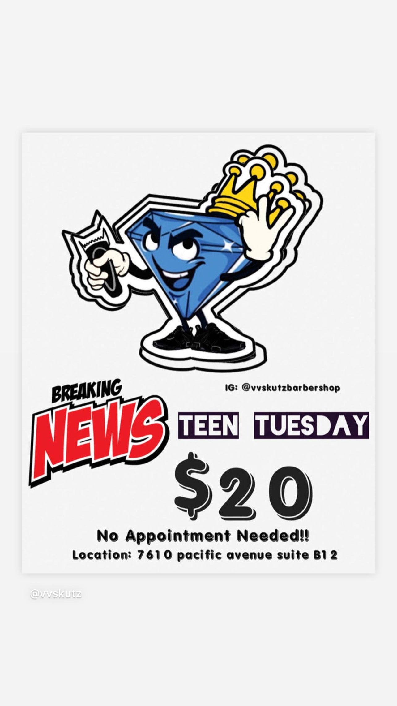 Teenager Haircut (13 to 19 years old)