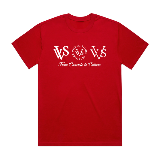 "Tri Logo" VVS Red Tee