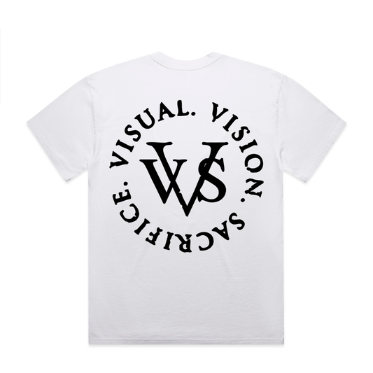 "Tri Logo" VVS White Tee
