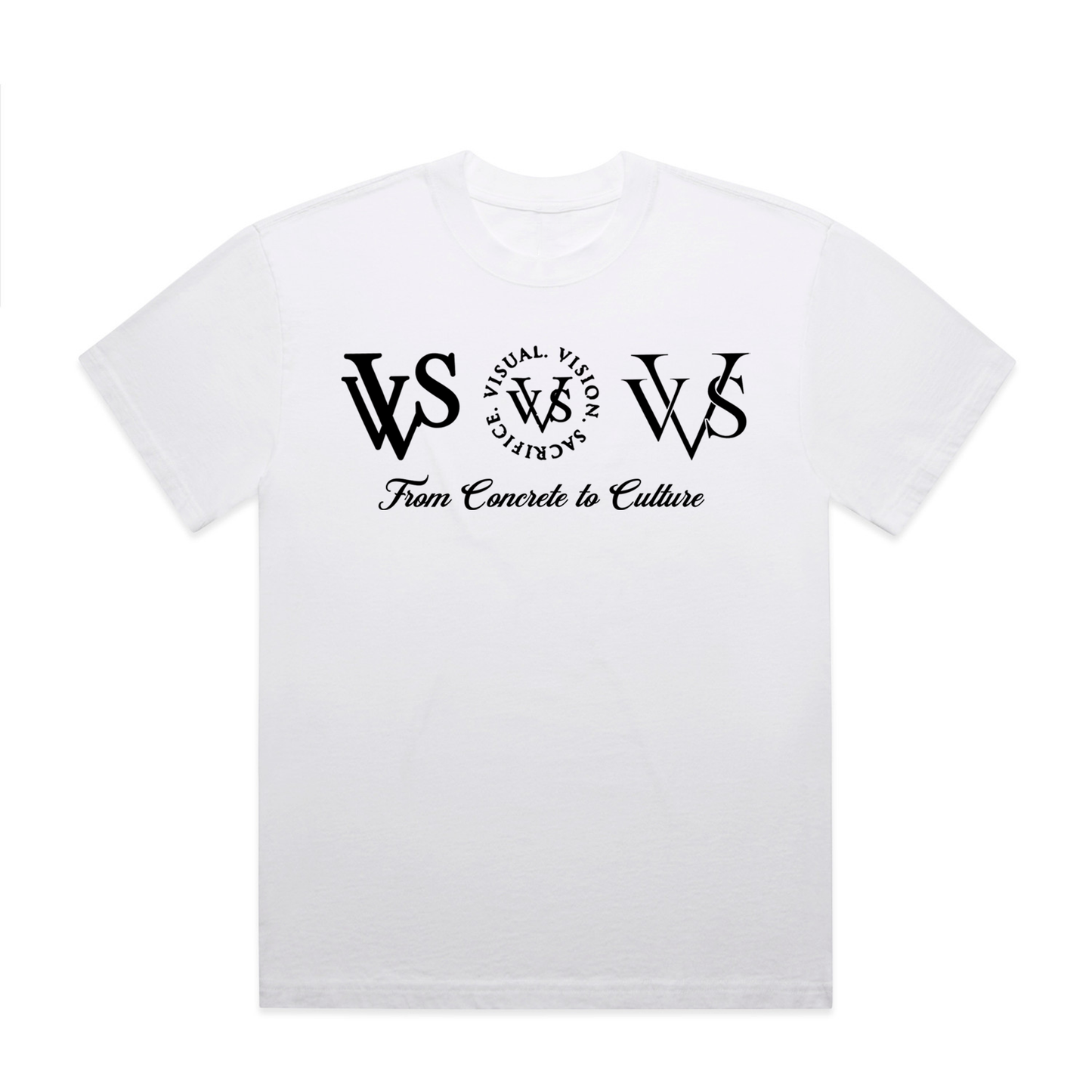 "Tri Logo" VVS White Tee